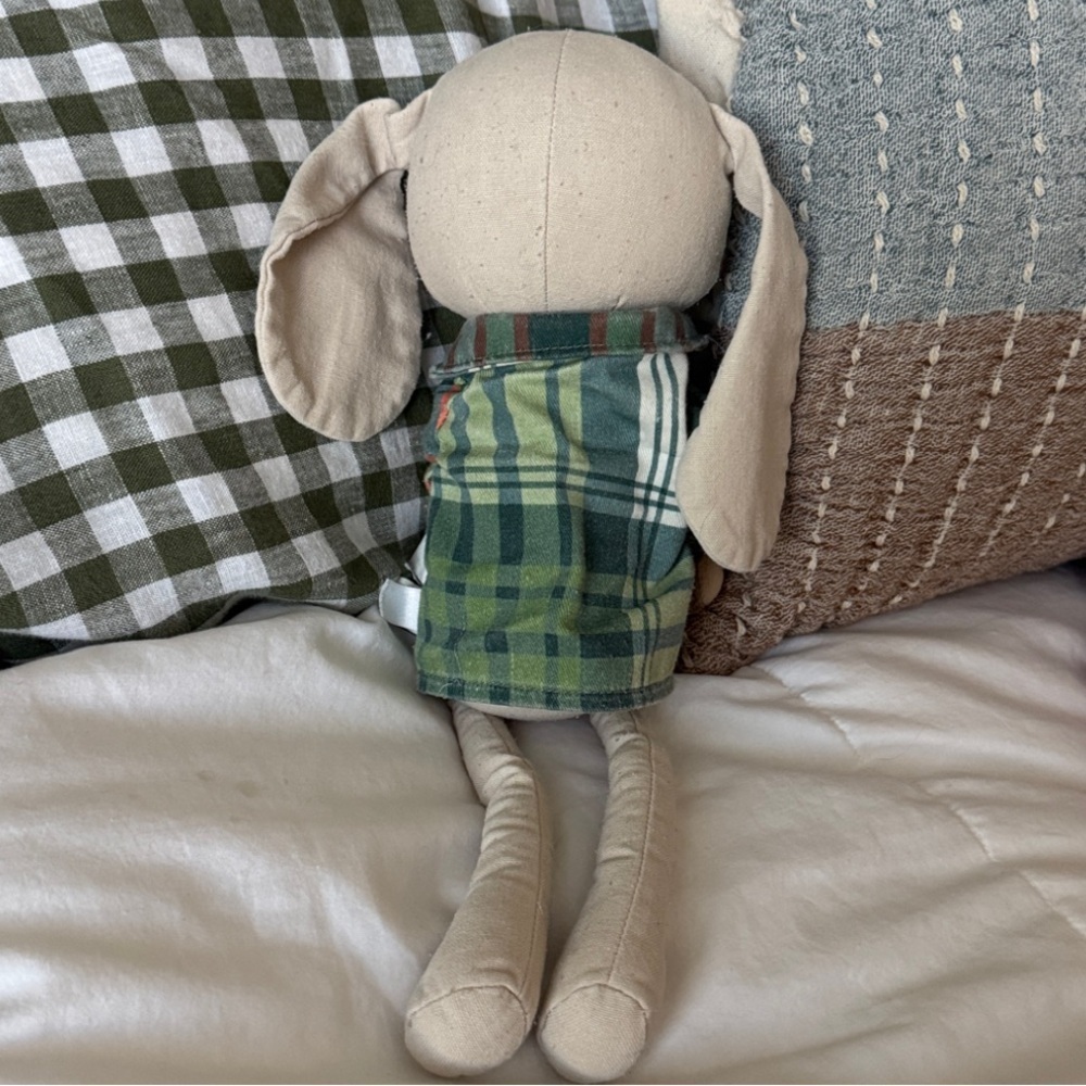 Hearth & Hand Magnolia Christmas Bunny Pal Plush Plaid Pajamas - Picture 4 of 5
